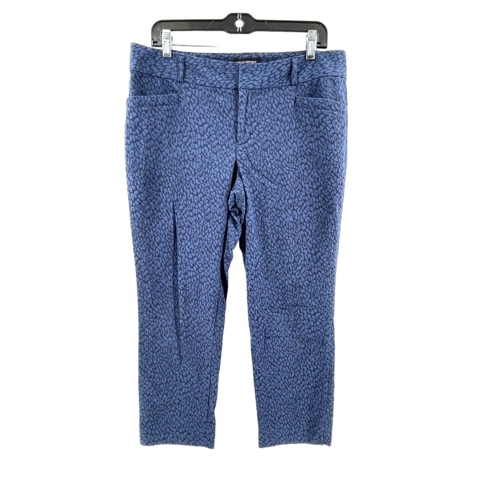 Banana Republic Jackson Fit Blue Flat Front Tapered Leg Crop Pants Size 33W